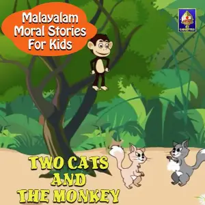 Malayalam Moral Stories for Kids - Two Cats And The Monkey image